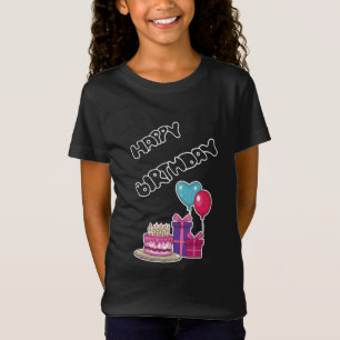 T-Shirt Texte à bulles néon rétro Joyeux Anniversaire