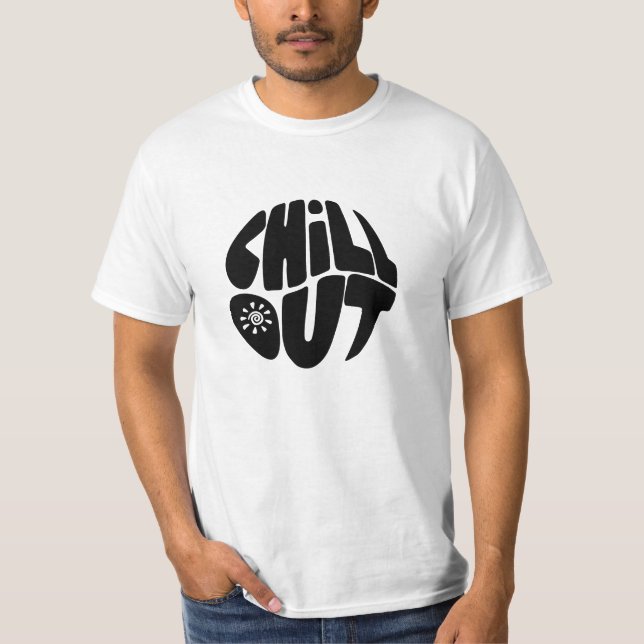 T-shirt Texte à la main en forme de boule (Devant)