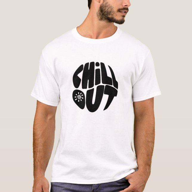 T-shirt Texte à la main en forme de boule (Devant)