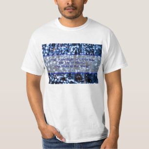 T-shirt Texte Abstrait De Lumières Bleues