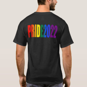 T-shirt Texte arc-en-ciel coloré LGBTQ Gay pride 2022 T-S