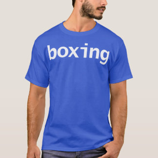 T-shirt Texte blanc de la typographie minimale de la boîte