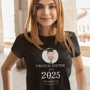 T-shirt Texte blanc Photo Fier Soeur de 2023 Diplômée
