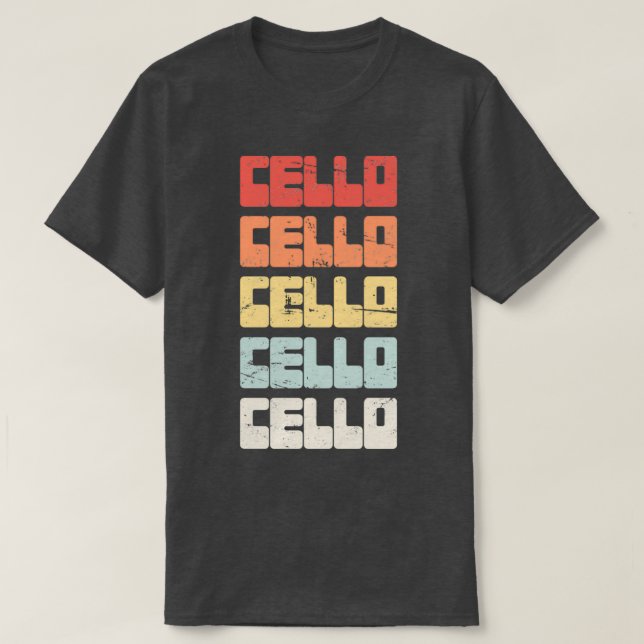 T-shirt Texte CELLO vintage (Design devant)