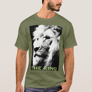T-shirt Texte Changeable Lion Face Mens Fatigue Vert