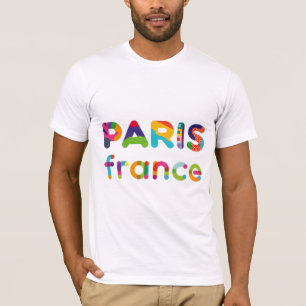 T-shirt Texte coloré de Paris France