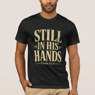 T-Shirt Texte Crème de Modèle Encore Dans Ses Main