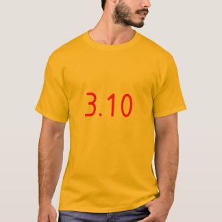 T-shirt texte de 3,10 rouges