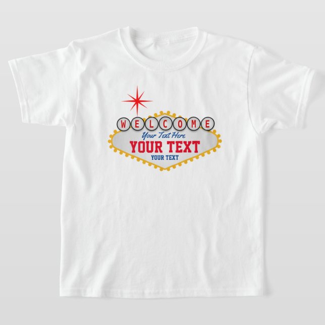 T-shirt Texte de bienvenue de Las Vegas (Poser)