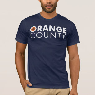 T-shirt Texte de blanc de Comté d'Orange