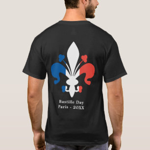 T-shirt Texte de coutume de Paris France 14 Juillet de