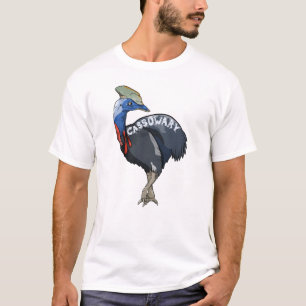 T-shirt texte de la dent de couleur cassowary
