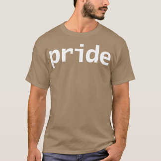 T-shirt Texte de la fierté dans la typographie minimale bl