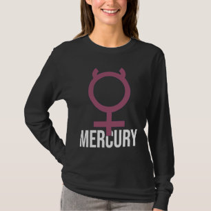 T-shirt Texte de la planète Mercure Symbole planétaire C