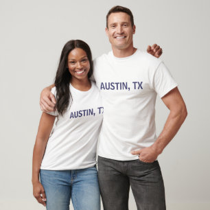 T-shirt Texte de la ville d'Austin TX