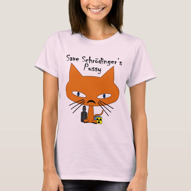 T-shirt Texte de noir de chat de Schrodingers (Devant)