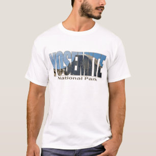 T-shirt Texte de parc national de Yosemite avec demi de