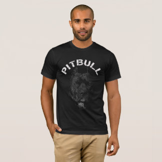 T-shirt Texte de portrait de Pitbull
