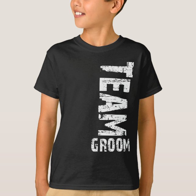 T-shirt Texte de regroupement d'équipe extra grand (Devant)