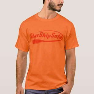T-shirt Texte de StarShipSofa orange-foncé sur