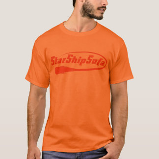 T-shirt Texte de StarShipSofa orange-foncé sur
