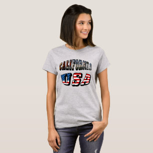 T-shirt Texte du drapeau de la Californie