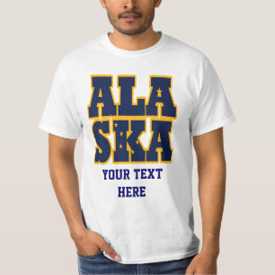 T-shirt Texte du drapeau de l'État de l'Alaska