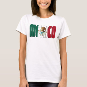 T-shirt Texte du drapeau MEXICO