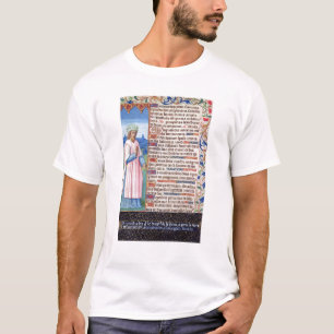 T-shirt Texte du Magnificat avec un portrait de