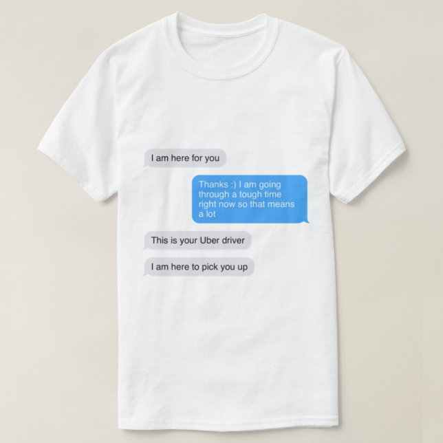 T-shirt Texte du pilote Uber (Design devant)
