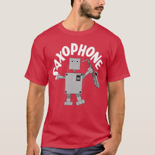 T-shirt Texte du robot saxophone
