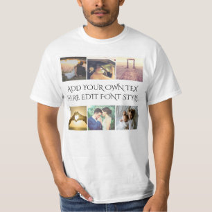 T-shirt texte et images personnalisés