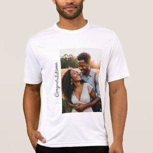 T-shirt texte et photo personnalisés pour engagement 