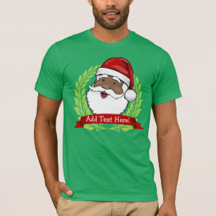 T-shirt Texte ethnique gai de coutume de Père Noël