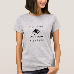 T-shirt Texte fait sur commande magique de travail