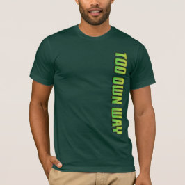 T-SHIRT TEXTE GRADIENT VERT TROP PROPRE