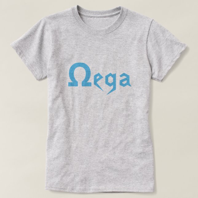 T-shirt Texte grec Ω ega la dernière lettre en alphabet gr (Design devant)