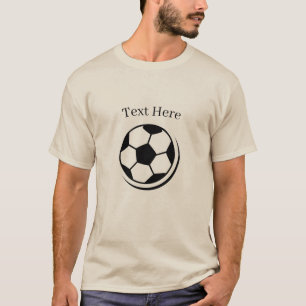 T-shirt Texte ici Football image Sable Couleur Basic Homme