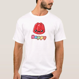 T-shirt Texte Joyeux Jelly Rouge - Saut Heureux