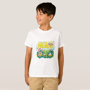 T-shirt Texte légèrement mignon "Bonjour été"