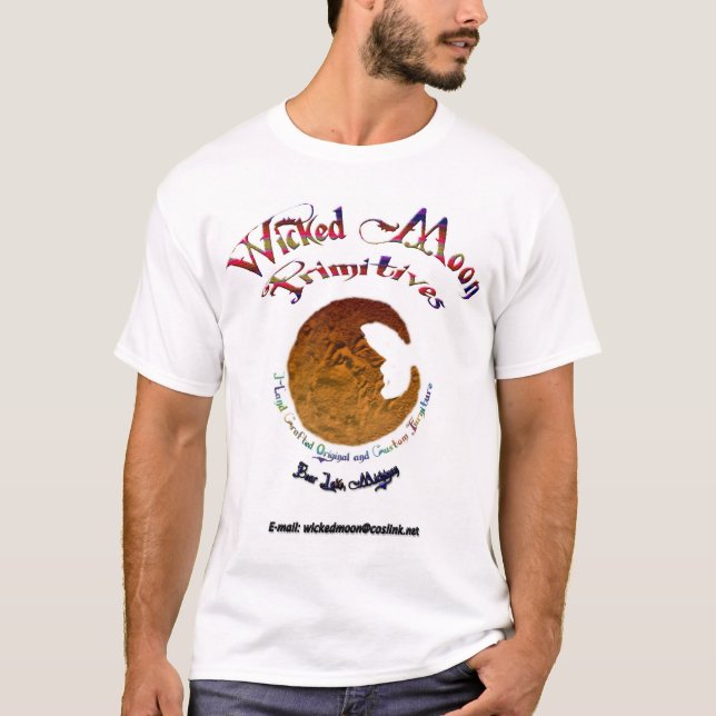 T-shirt Texte mauvais de couleur de lune (Devant)