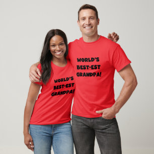 T-shirt Texte noir ou blanc de grand-papa du Meilleur-est