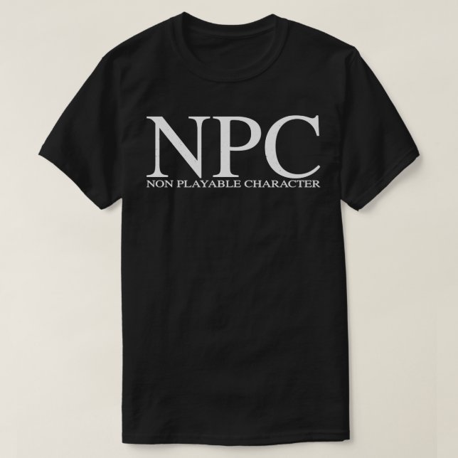 T-shirt Texte NPC (Design devant)