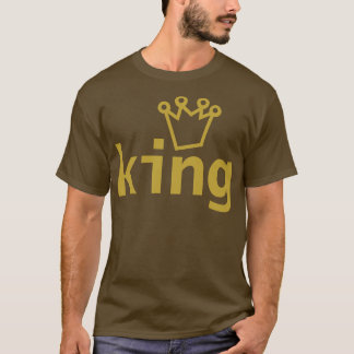 T-shirt Texte Or de la Couronne King