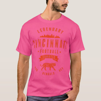 T-shirt Texte orange Vintage Cincinnati