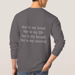 T-shirt Texte personnalisable j'aime ma petite amie hommes