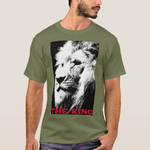 T-shirt Texte personnalisable Lion Face Mens Fatigue Green