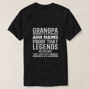 T-shirt Texte personnalisé Amusant Grand-père Preuve qui l