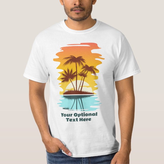 T-shirt Texte personnalisé Coucher de soleil sur l'île tro (Devant)