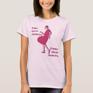 T-shirt Texte personnalisé de couleur violet de danse rétr